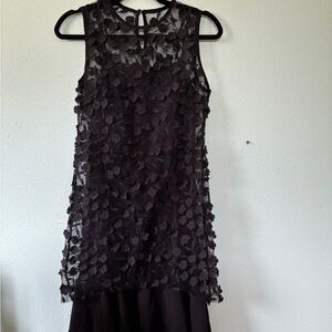 Elegant Black Floral Dress